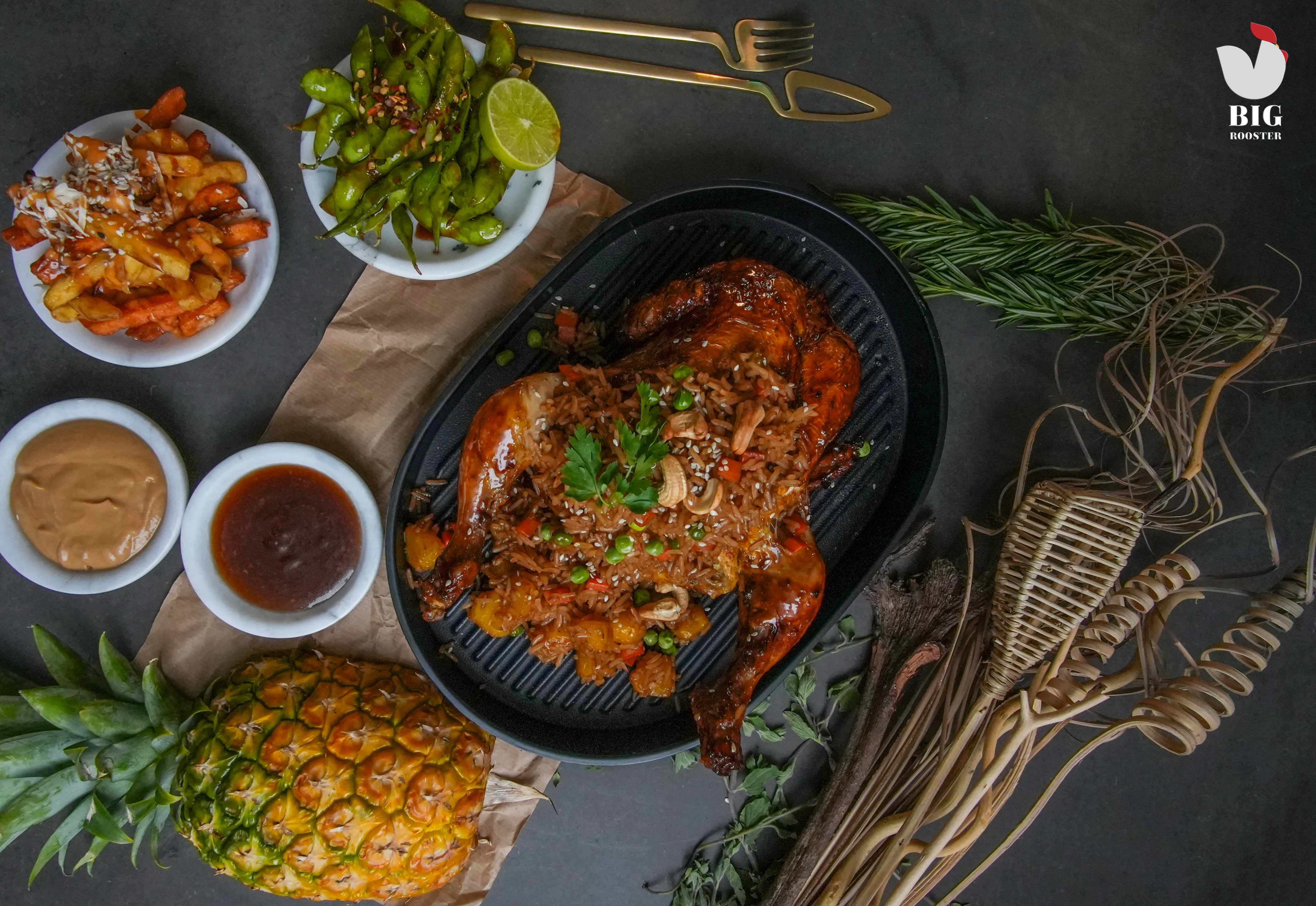 Pineapple Rice Stuffed Chicken
