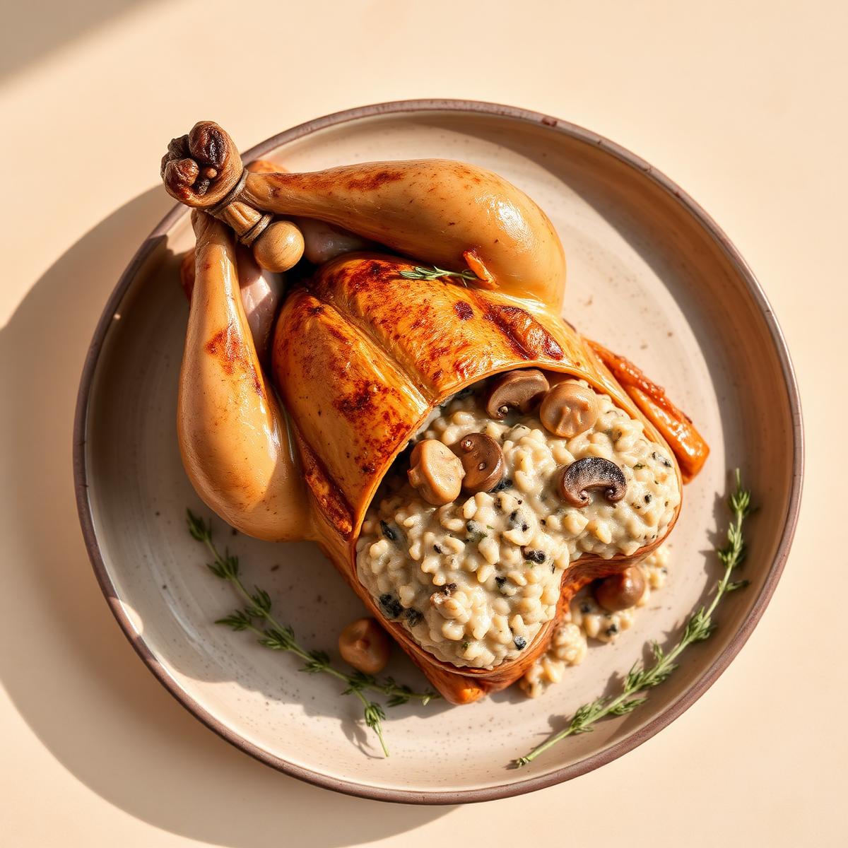 Mushroom Risotto Stuffed Chicken